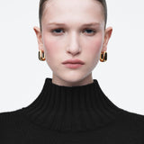 CHUNKY SQUARED HOOP EARRINGS
