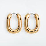 CHUNKY SQUARED HOOP EARRINGS